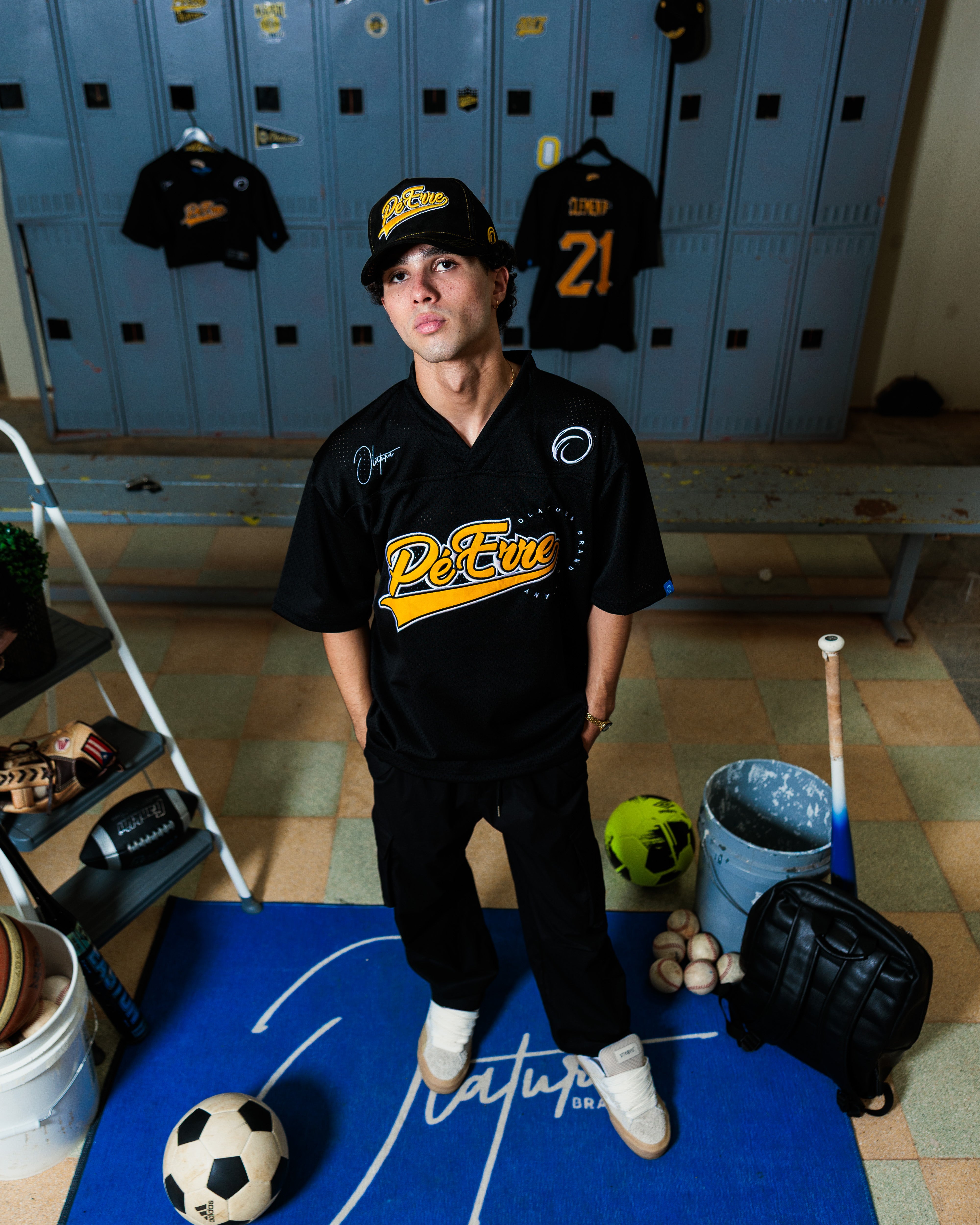 PéErre Clemente Edition Football Jersey in Black/Yellow