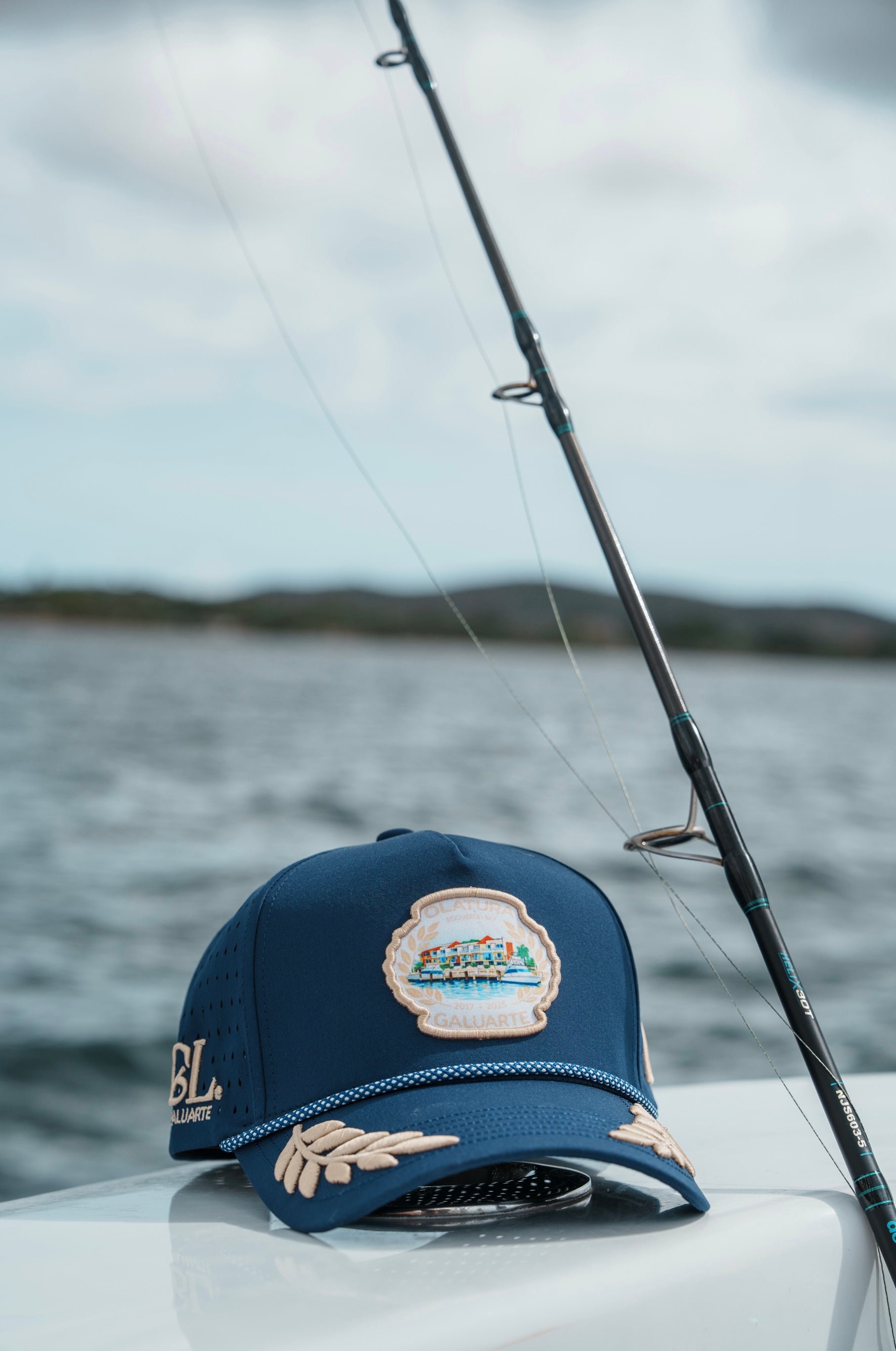 Boquerón Bay Navy Blue Performance Trucker Cap