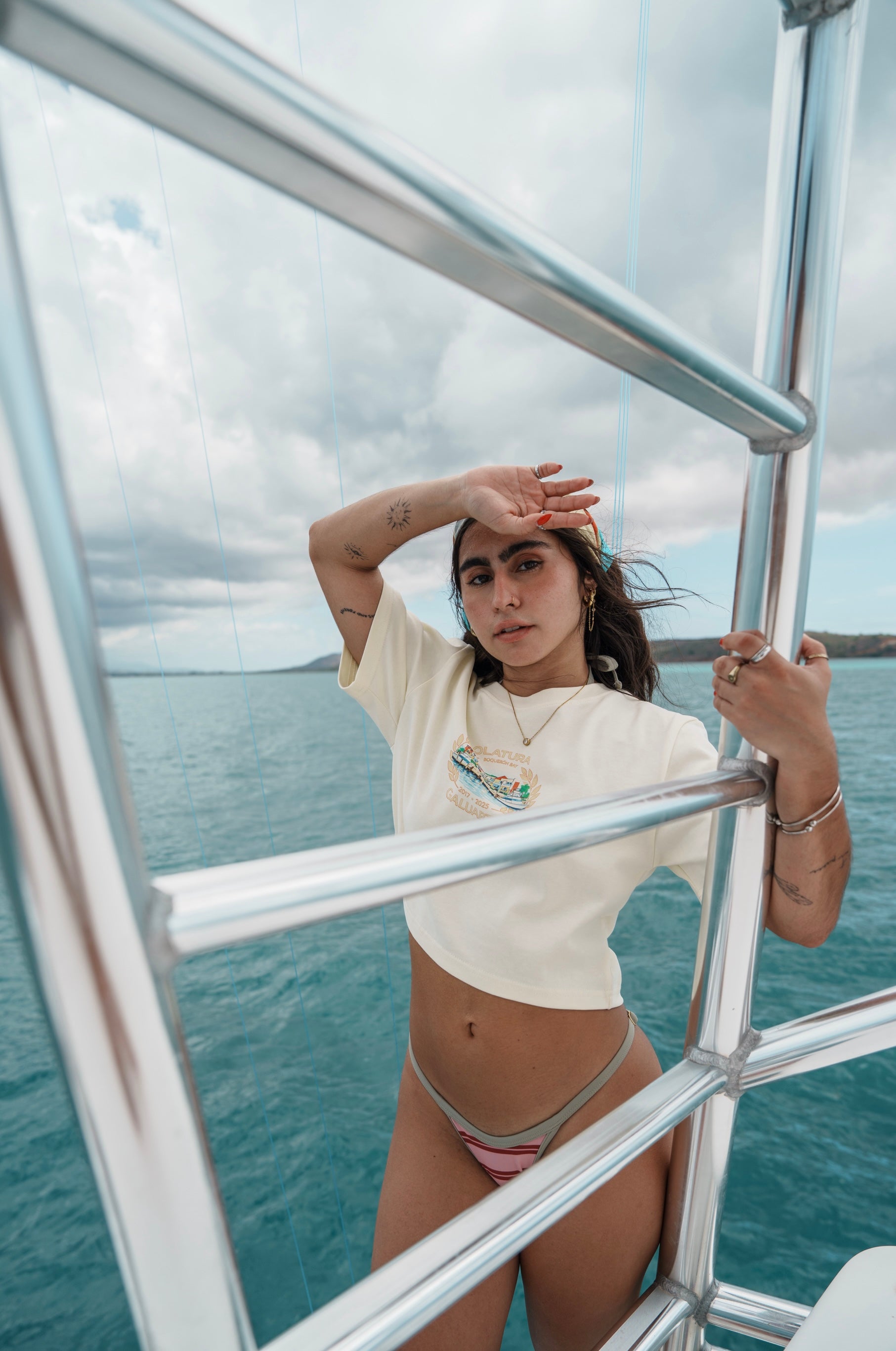 Boquerón Bay Sand Beige Crop Top