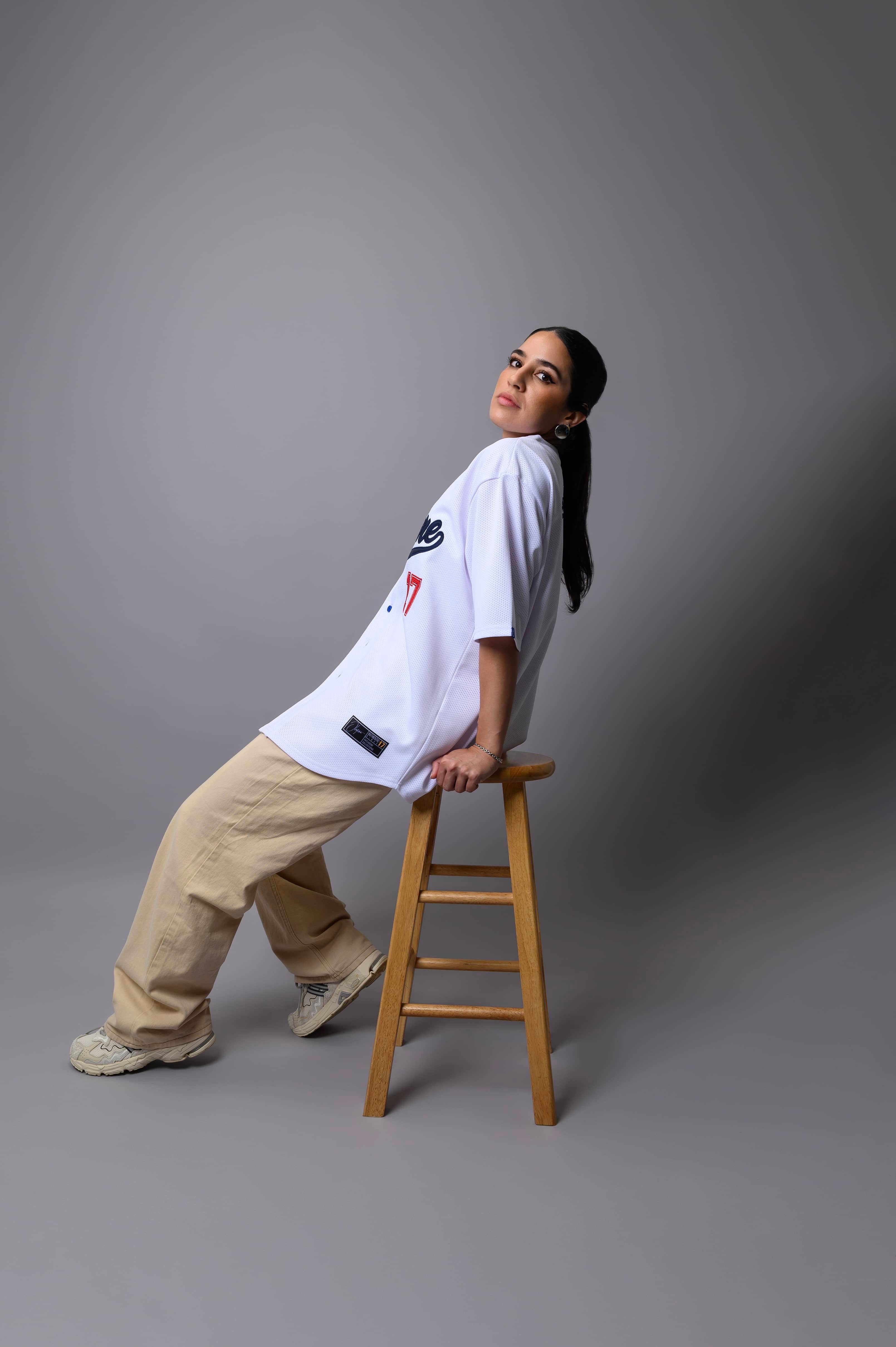 PéErre Baseball Jersey in White