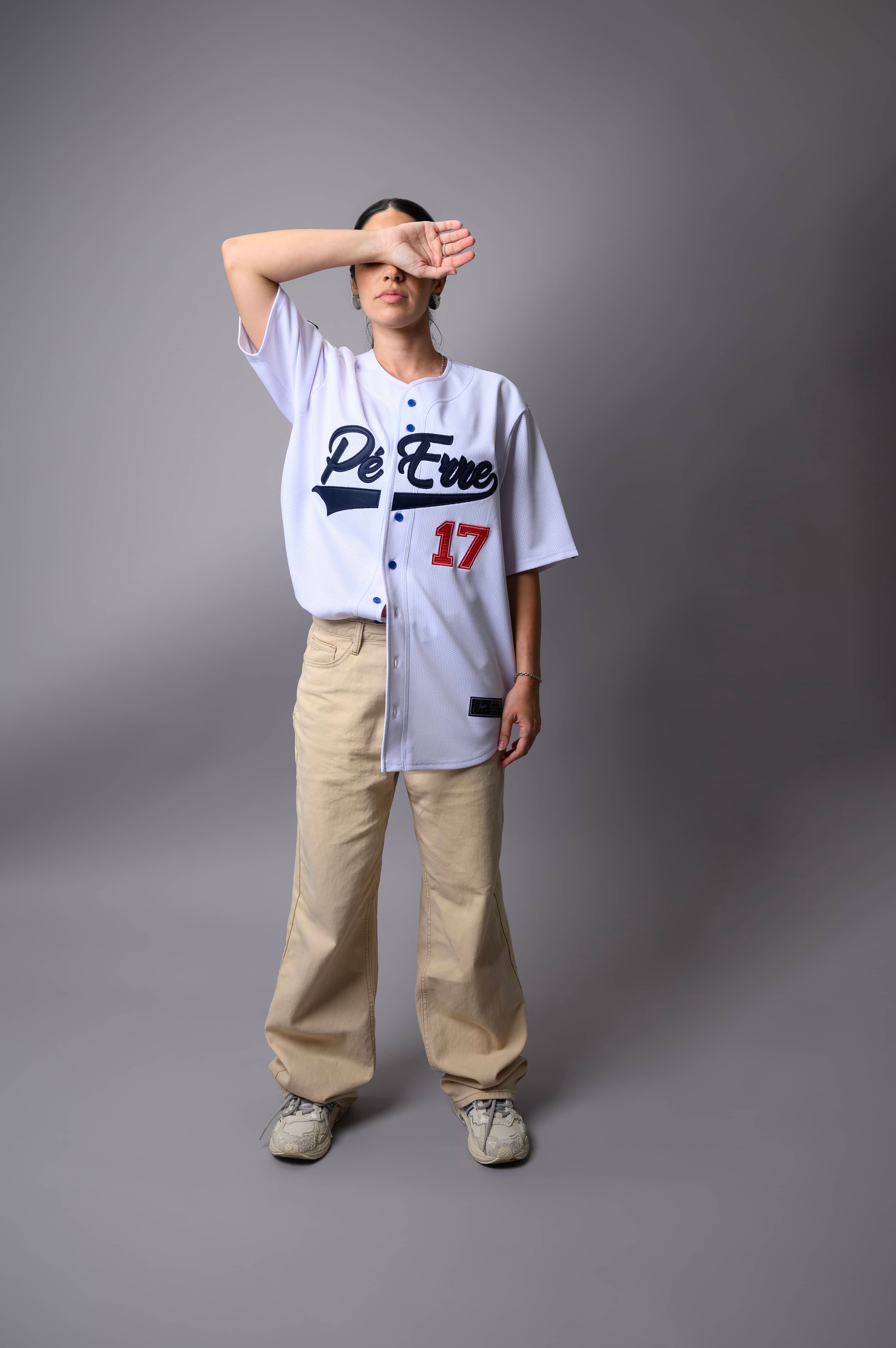 PéErre Baseball Jersey in White