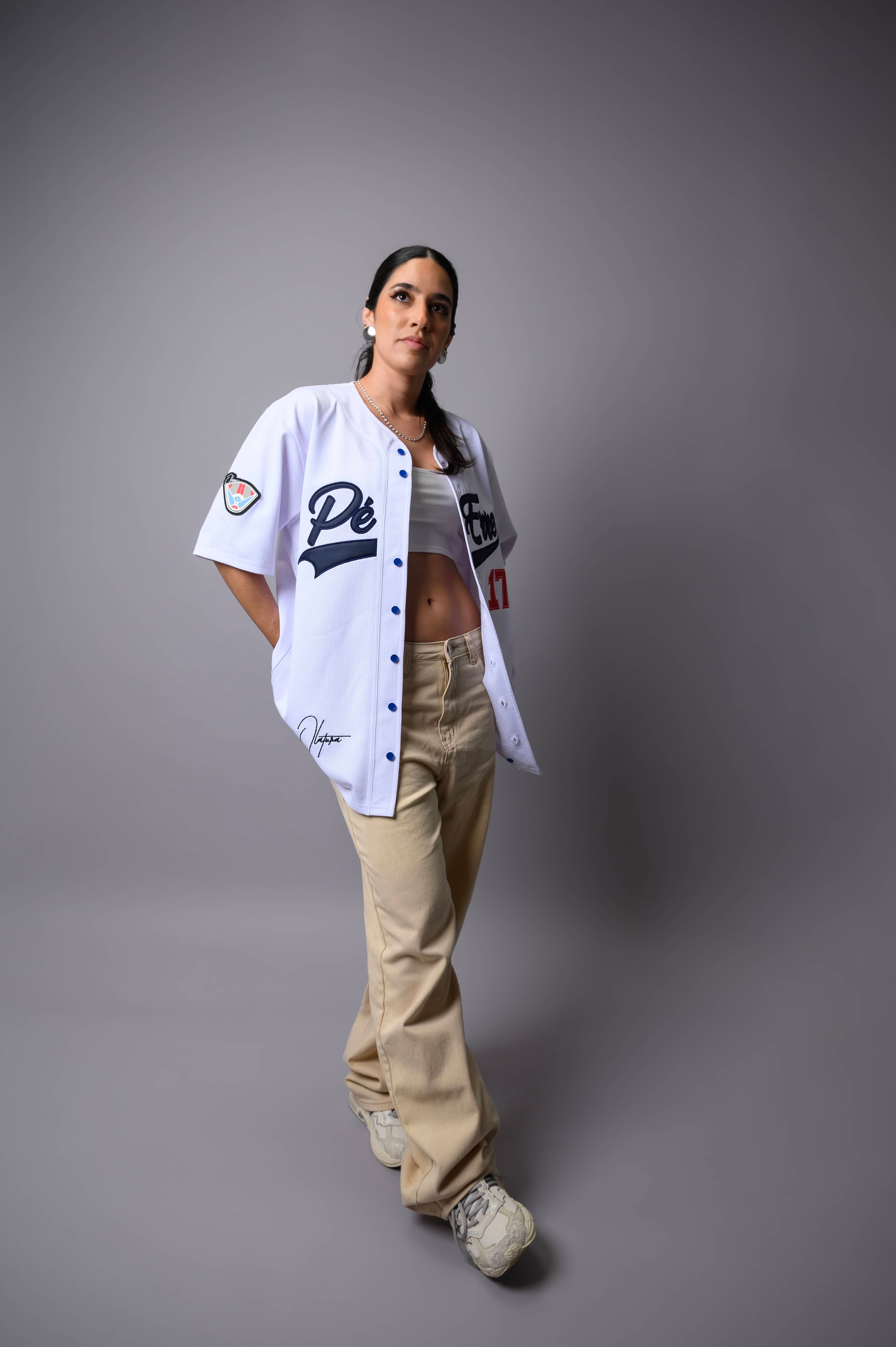 PéErre Baseball Jersey in White