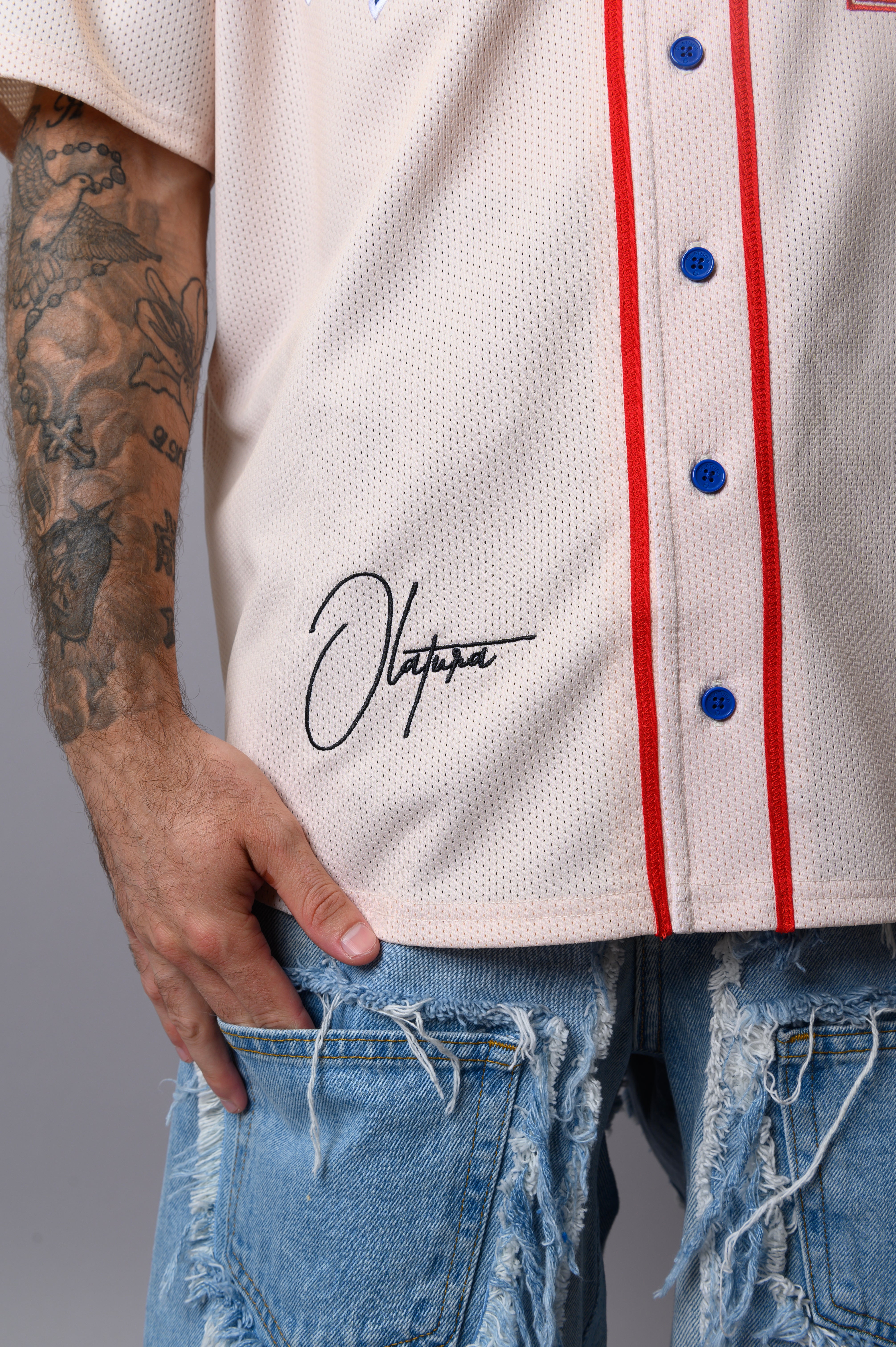 PéErre Baseball Jersey in Beige