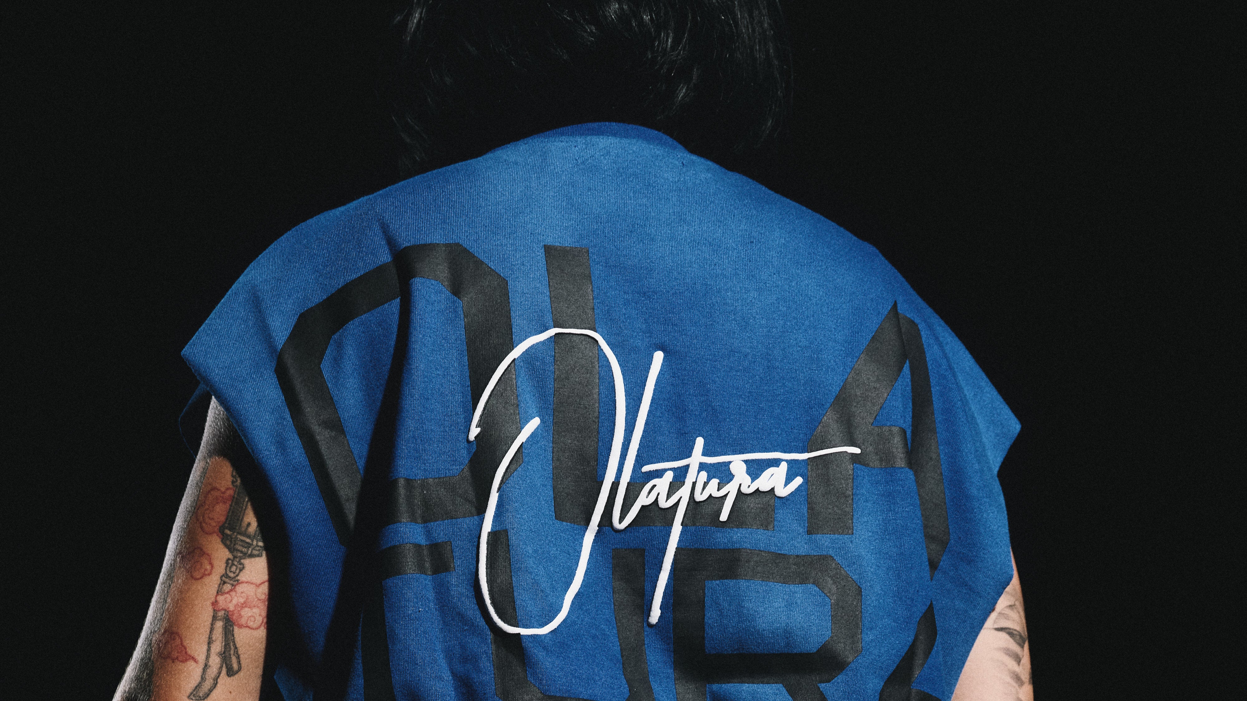 OLATURA Blue/Wash Puff Muscle Tee